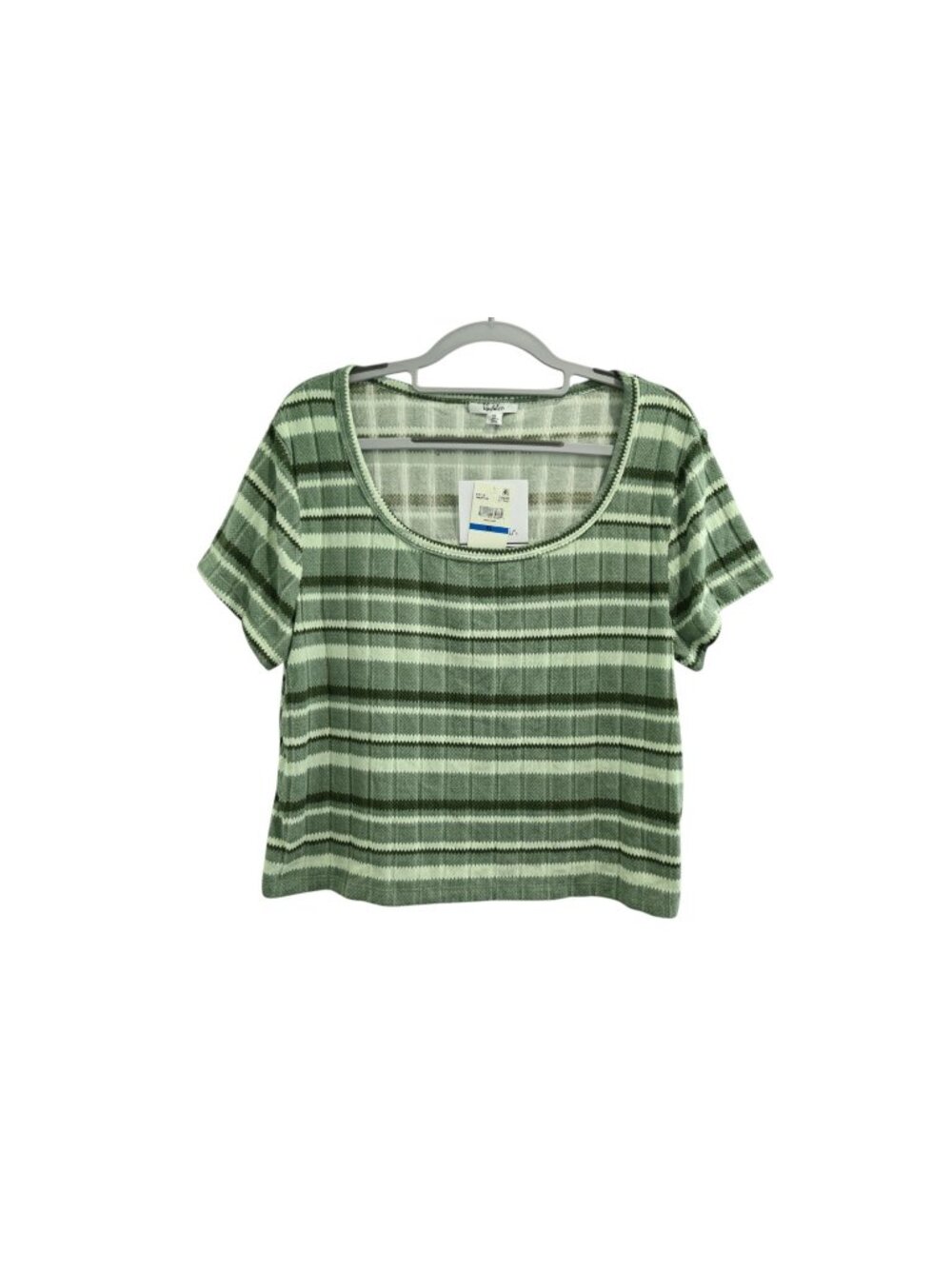 NWT Roudelain Short Sleeve Sleep Lounge Tee Sz XL Green Striped Lily Pad Casual